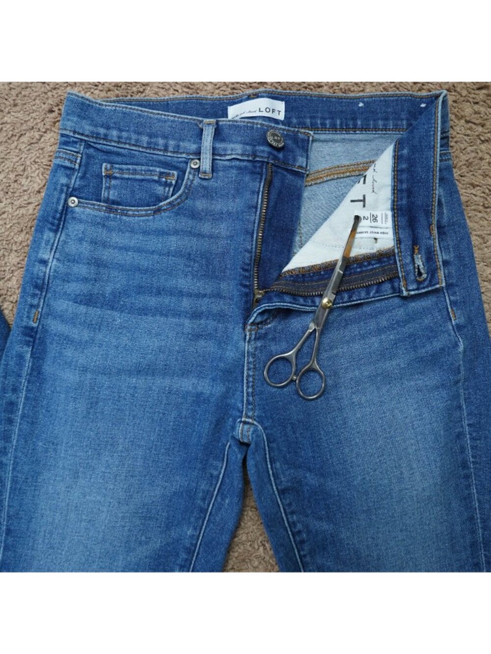 Lot of 2 Ann Taylor Loft Jean Womens 26/2 Skinny & High Waist Denim Stretch - Picture 5 of 11